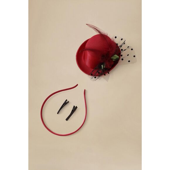 Mini Tea Party Hats - Fascinators For Women Derby Top Hat Tulle 1979